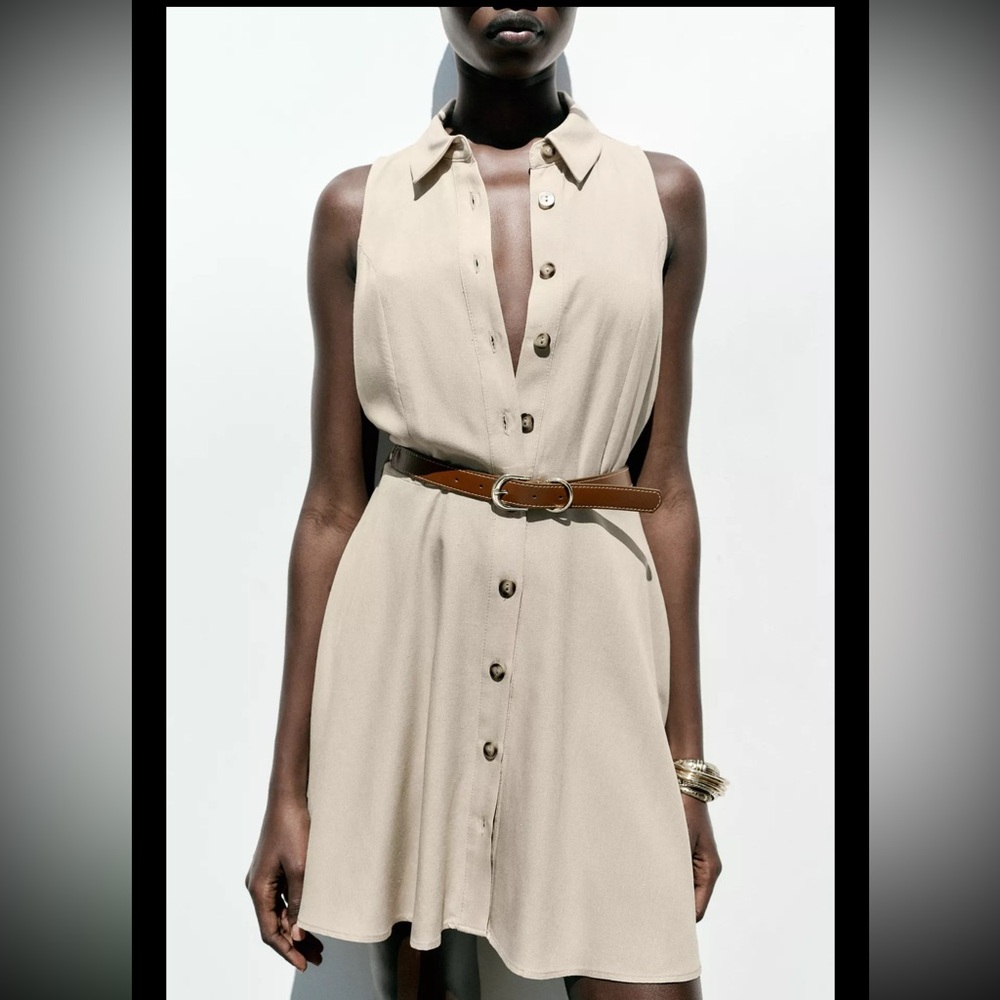 zara belted mini dress - Picture 3 of 4